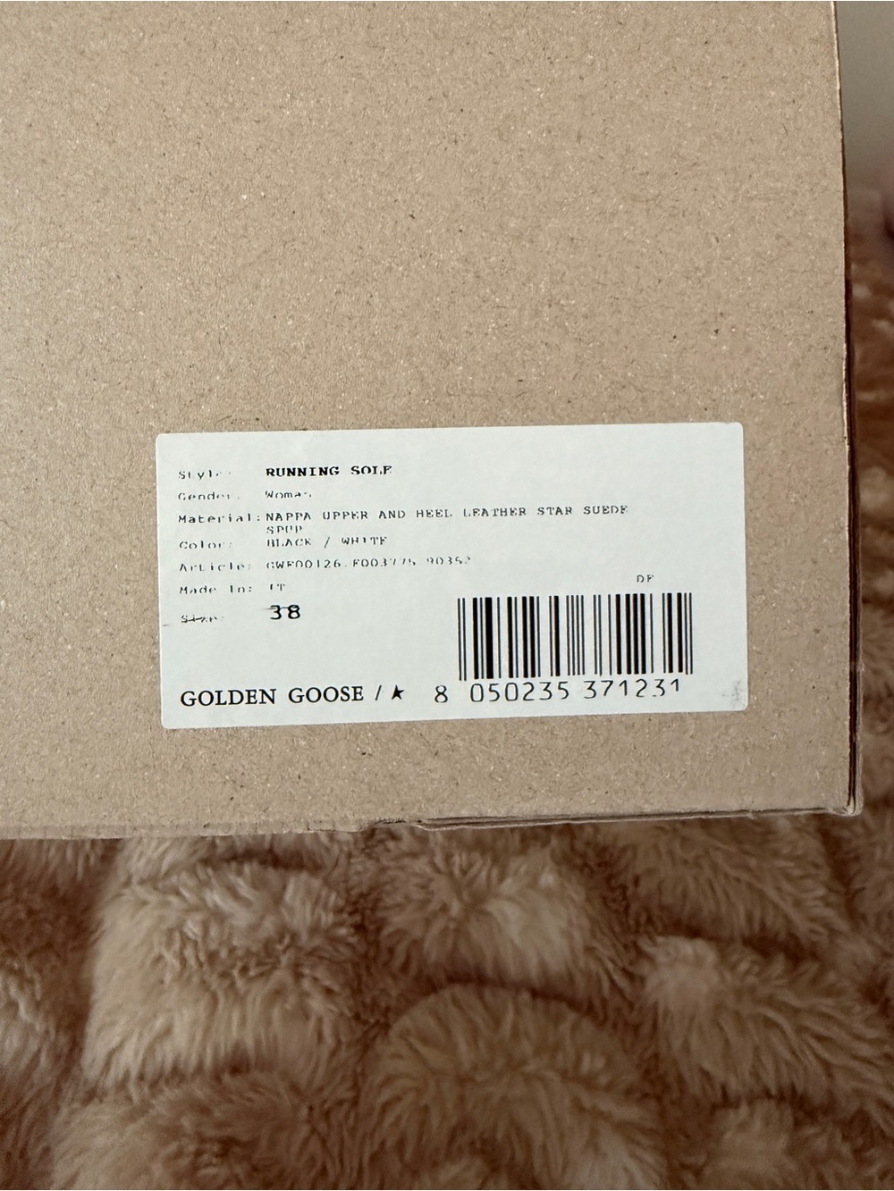 Golden Goose Women's Running Sole in black nappa and suede - Picture 7 of 8